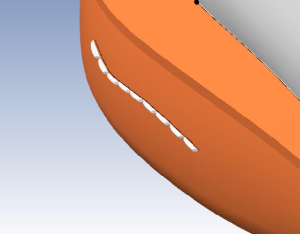 Stitch lines over imported components